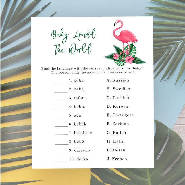 Pink flamingo - Baby around the world game (Creator Uploaded)