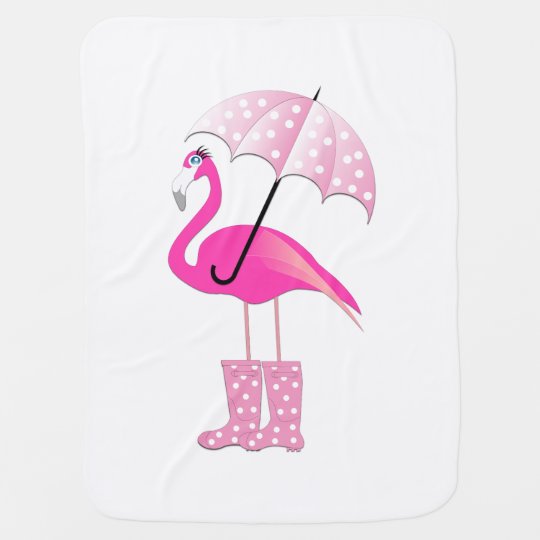 Pink Flamingo Baby Blanket