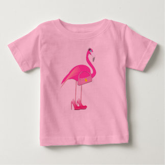 Pink Flamingo - Baby Fine Jersey T-Shirt Baby T-Shirt