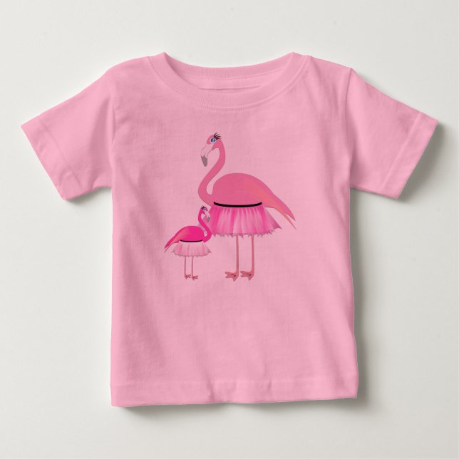 Pink Flamingo - Baby Fine Jersey T-Shirt Baby T-Shirt (Front)