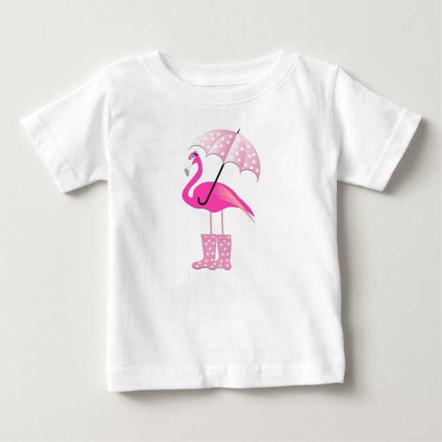 Pink Flamingo - Baby Fine Jersey T-Shirt Baby T-Shirt (Front)