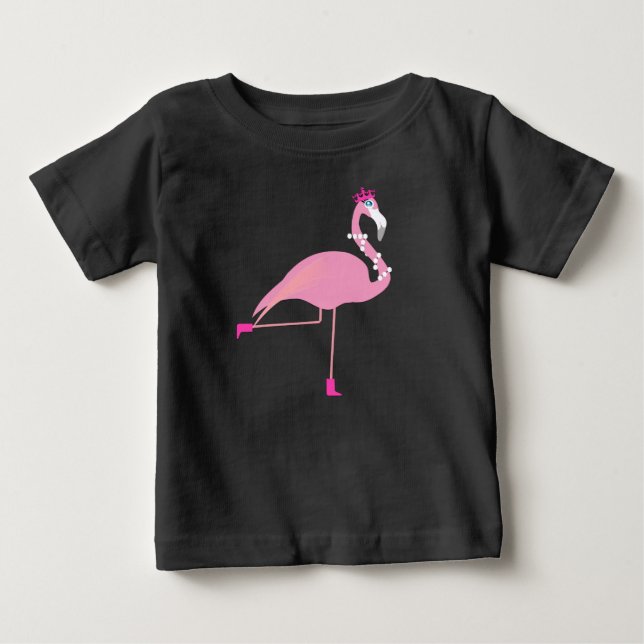 Pink Flamingo - Baby Fine Jersey T-Shirt Baby T-Shirt (Front)
