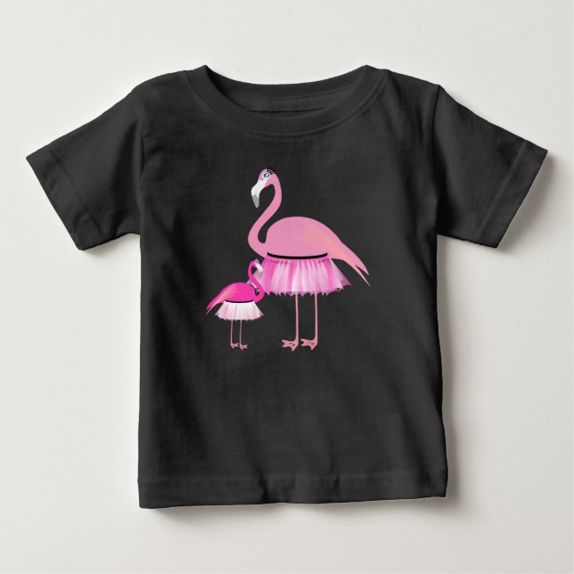 Pink Flamingo - Baby Fine Jersey T-Shirt Baby T-Shirt (Front)