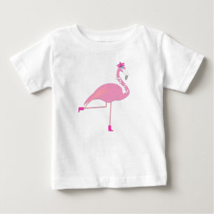 Pink Flamingo - Baby Fine Jersey T-Shirt T-Shirt