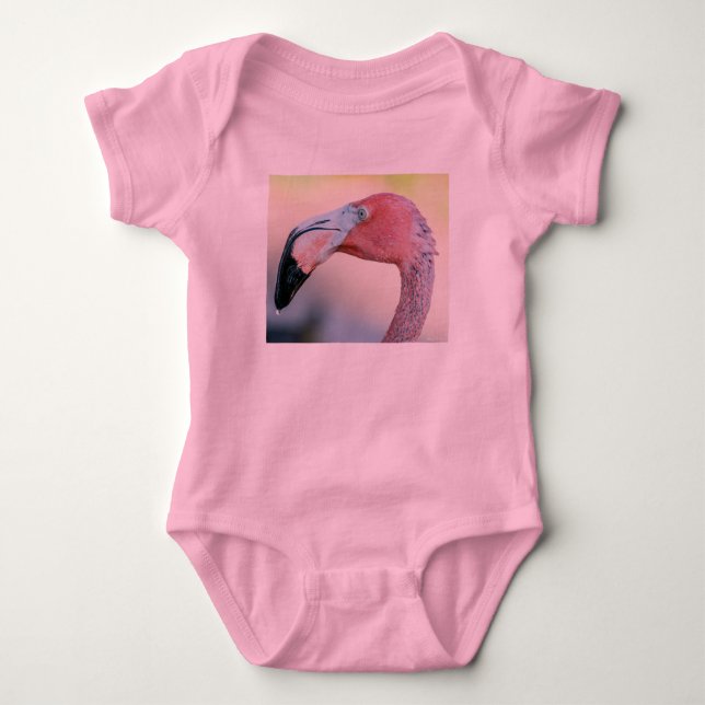 Pink Flamingo Baby Romper with TuTu (Front)