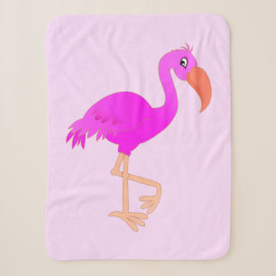 Pink Flamingo Baby Sherpa Blanket