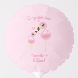 Pink Flamingo Baby Shower Balloon
