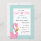 Pink Flamingo Baby Shower Invitation (Front)