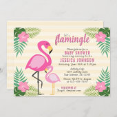 Pink Flamingo Baby Shower Invitation (Front/Back)