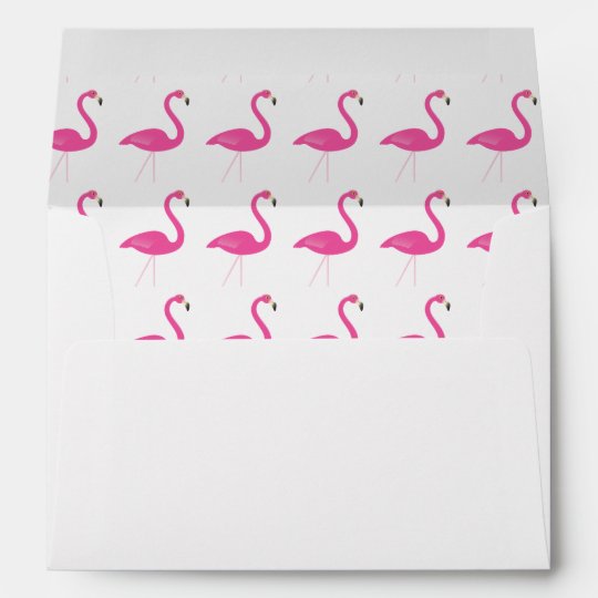 Pink Flamingo Baby Shower Invitation Envelope | Zazzle.com