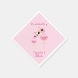 Pink Flamingo Baby Shower Napkins