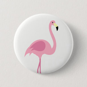 Pink Flamingo Badge Pin Button