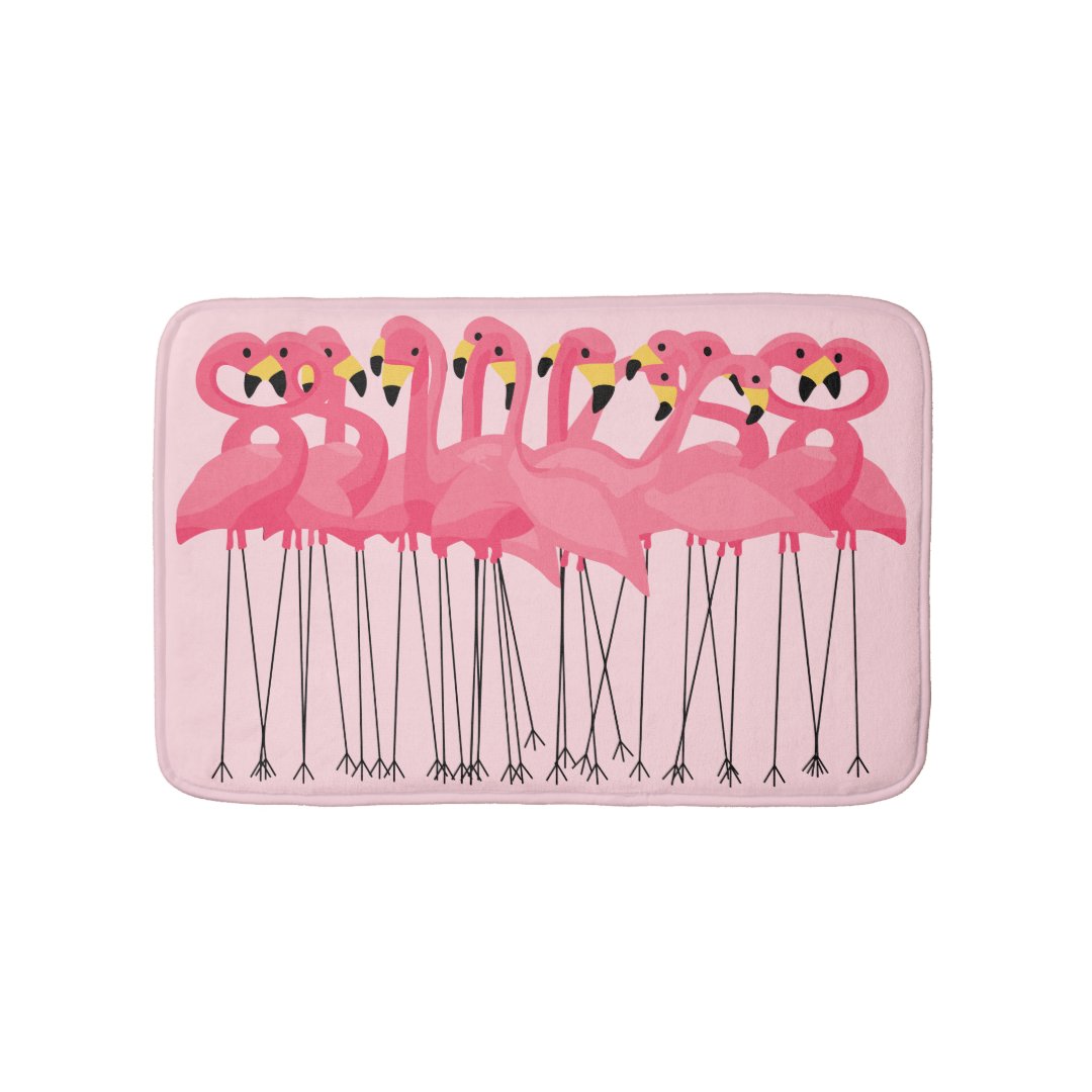 Pink Flamingo Bath Mats | Zazzle