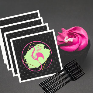 Pink Flamingo Be Fabulous Inspirational Saying  Napkins