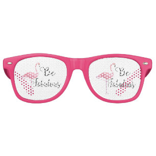 Pink Flamingo Be Fabulous Retro Sunglasses