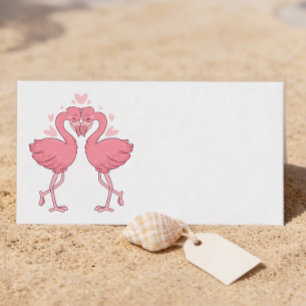 Pink Flamingo Beach Tropical  Wedding Escort Place Card