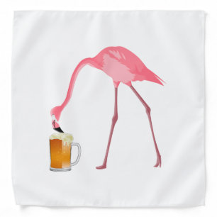Pink Flamingo Beer Lover Bandana