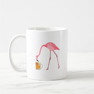 Pink Flamingo Beer Lover Coffee Mug