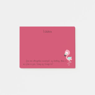 Pink Flamingo Bible Verse Post-it Notes