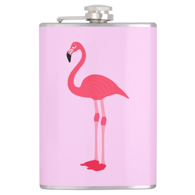 Pink Flamingo Bird-64305 Flask (Front)