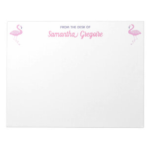 Pink Flamingo Bird From The Desk Of Notepad