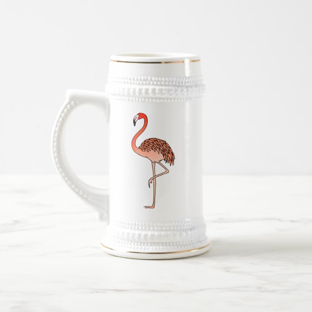 Pink Flamingo Bird Lineart-57567 Coffee Mug (Left)