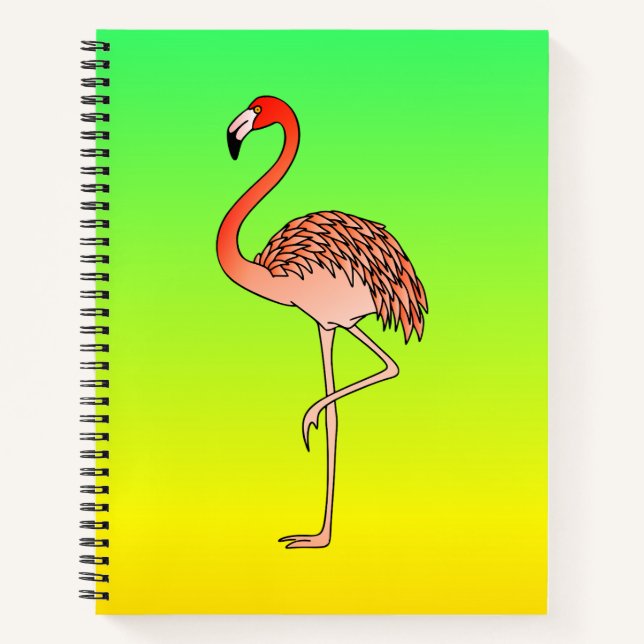 Pink Flamingo Bird Lineart-57567 Coffee Mug Notebook (Front)