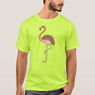 Pink Flamingo Bird Lineart-57567 T-Shirt