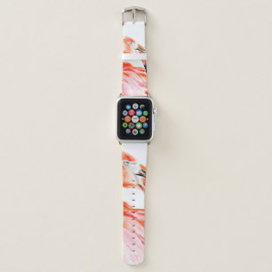 Pink Flamingo bird profile portrait, amazing beaut Apple Watch Band