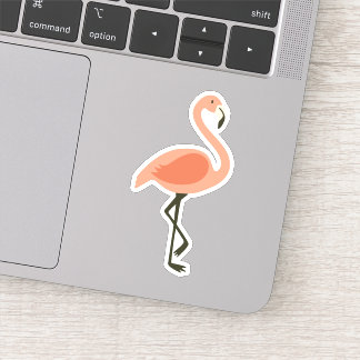 Pink Flamingo Bird Tropical Die Cut Sticker