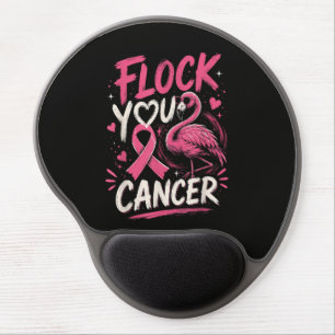 Pink Flamingo Breast Cancer Warrior Support Gel Mouse Pad