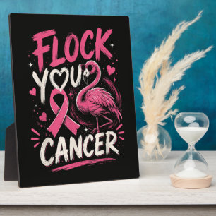 Pink Flamingo Breast Cancer Warrior Support Plaque
