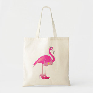 Flamingo Tote Bags Zazzle Pink Flamingo Budget Tote