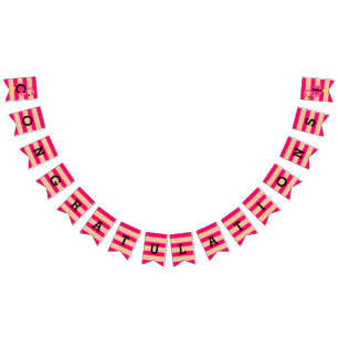 Pink Flamingo Bunting Banner