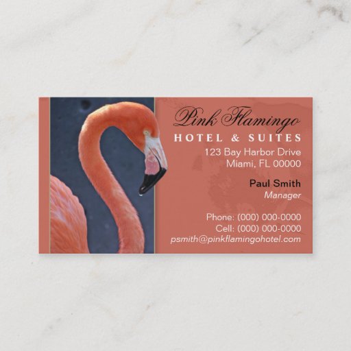 Customizable Pink Flamingo Business Card