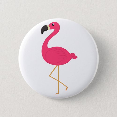 Pink Flamingo Button