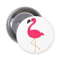 Pink Flamingo Button