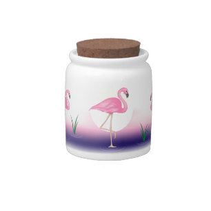 Pink Flamingo Candy Jar
