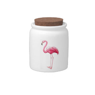 Pink Flamingo Candy Jar