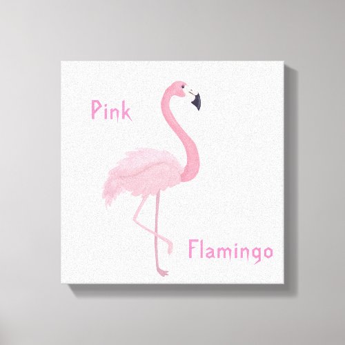 Pink Flamingo  Canvas Print