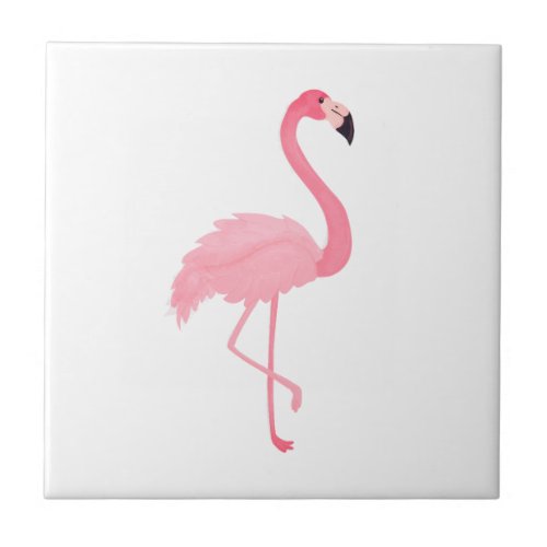 Pink Flamingo Ceramic Tile