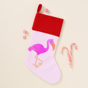 Pink Flamingo Christmas Stocking