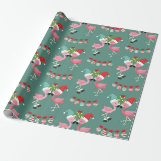 Pink Flamingo Christmas Wrapping Paper