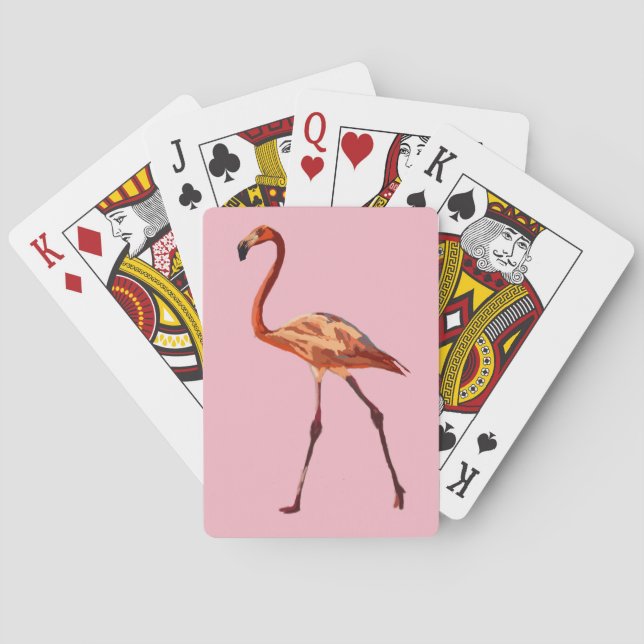 Pink Flamingo Classic Playing Cards (Back)