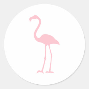 Pink Flamingo Classic Round Sticker