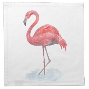 Pink Flamingo . Cloth Napkin