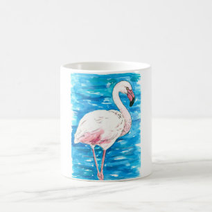 Pink flamingo coffee mug