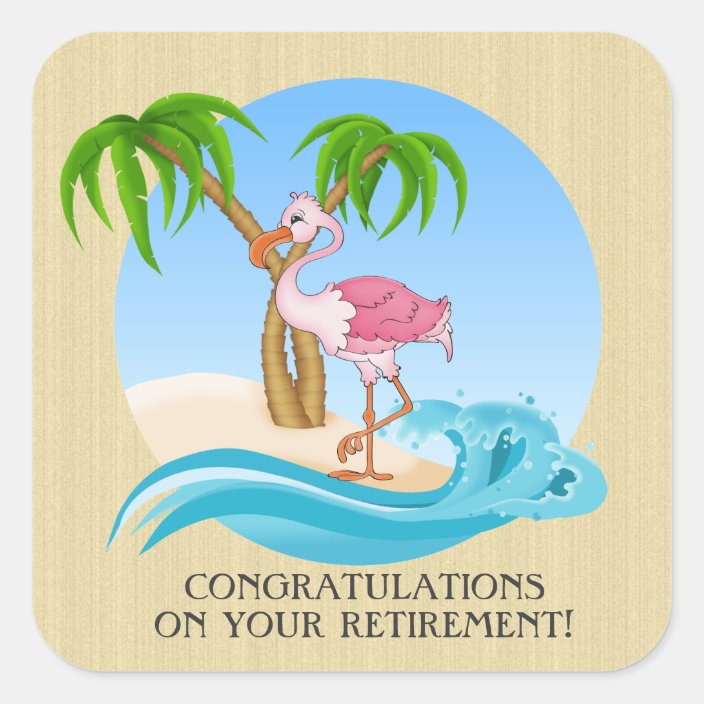 pink-flamingo-congrats-retirement-sticker-zazzle