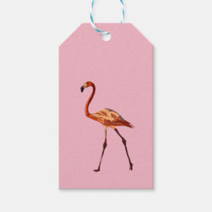 Pink Flamingo Custom Gift Tags
