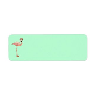 Pink Flamingo Custom Labels